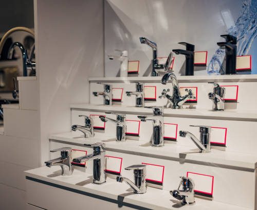 Water taps in the store